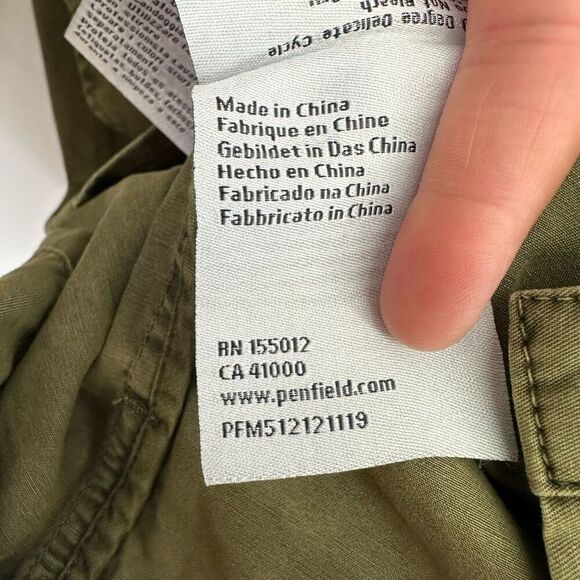 Penfield Men’s Blackstone Olive Green Cotton Twill Snap Closure Shirt Jacket - Picture 7 of 14